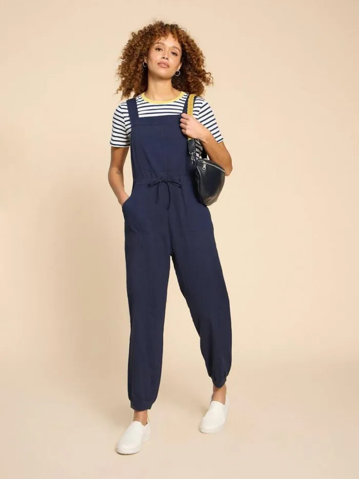 Women Daphne Jersey Dungaree French Navy White Stuff Dresses