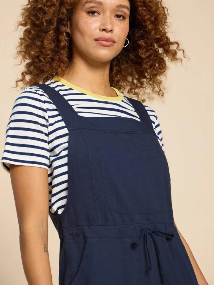 Women Daphne Jersey Dungaree French Navy White Stuff Dresses