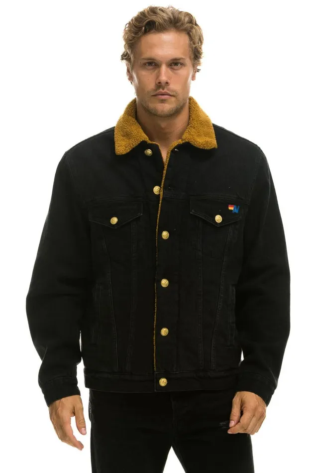 Women Denim Aviator Nation HIGH ON LIFE RANCH SHERPA DENIM JACKET 8211 VINTAGE BLACK Women Denim Aviator Nation HIGH ON LIFE RANCH SHERPA DENIM JACKET 8211 VINTAGE BLACK
