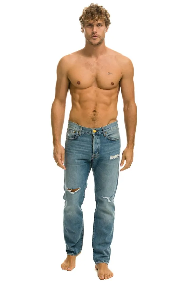 Women Denim Aviator Nation MEN039S CLASSIC STRAIGHT LEG DENIM JEAN 8211 VINTAGE