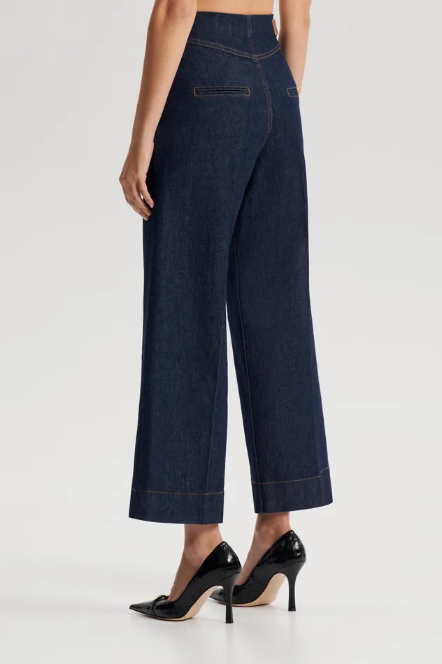 Women DENIM CROPPED JEAN INDIGOB Denim Scanlan Theodore