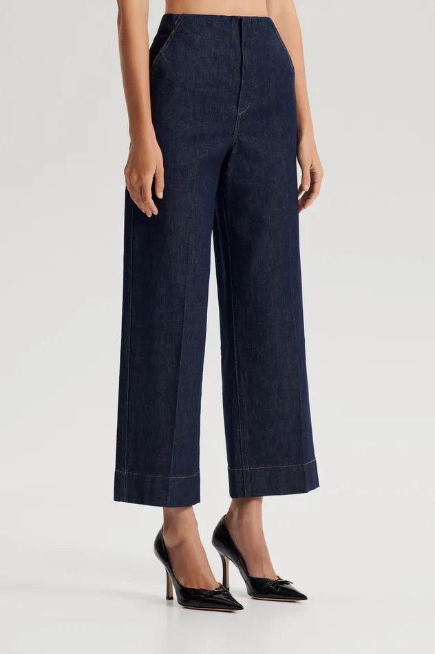 Women DENIM CROPPED JEAN INDIGOB Denim Scanlan Theodore