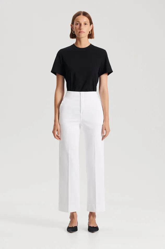 Women DENIM CROPPED JEAN WHITE Denim Scanlan Theodore