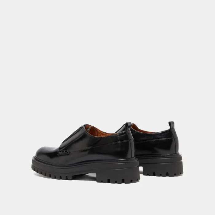 Women Derbies With Zips And Notched Soles Black JONAK Derbies Oxfords