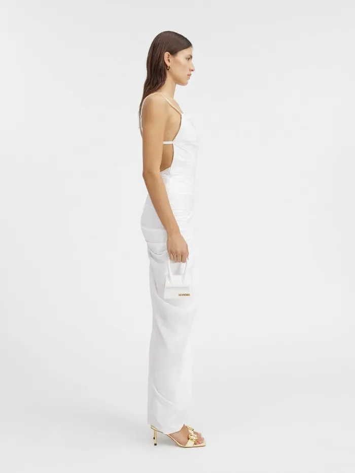 Women Dresses and Skirts JACQUEMUS The Saudade Long Dress White Women Dresses and Skirts JACQUEMUS The Saudade Long Dress White
