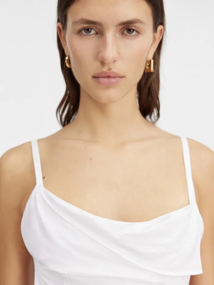 Women Dresses and Skirts JACQUEMUS The Saudade Long Dress White Women Dresses and Skirts JACQUEMUS The Saudade Long Dress White