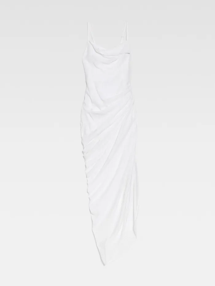 Women Dresses and Skirts JACQUEMUS The Saudade Long Dress White Women Dresses and Skirts JACQUEMUS The Saudade Long Dress White