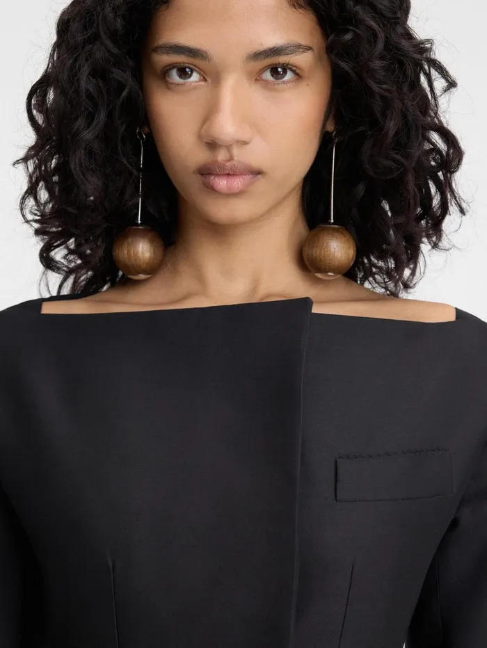 Women Dresses and Skirts JACQUEMUS The Spalla Dress Black