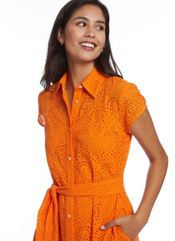 Women Dresses Robert Graham VIVIENNE DRESS Burnt Orange