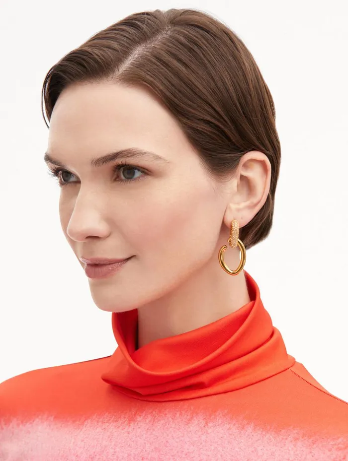 Women Earrings Oscar De La Renta Pav O Drop Earrings Rose