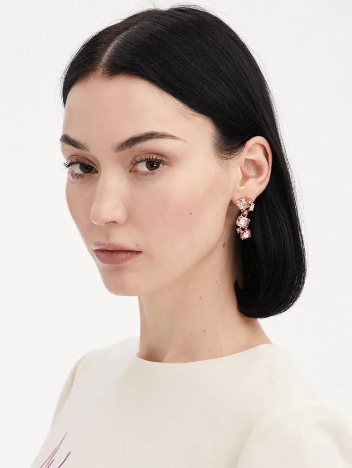 Women Earrings Oscar De La Renta Scramble Crystal Drop Earrings Rose Women Earrings Oscar De La Renta Scramble Crystal Drop Earrings Rose