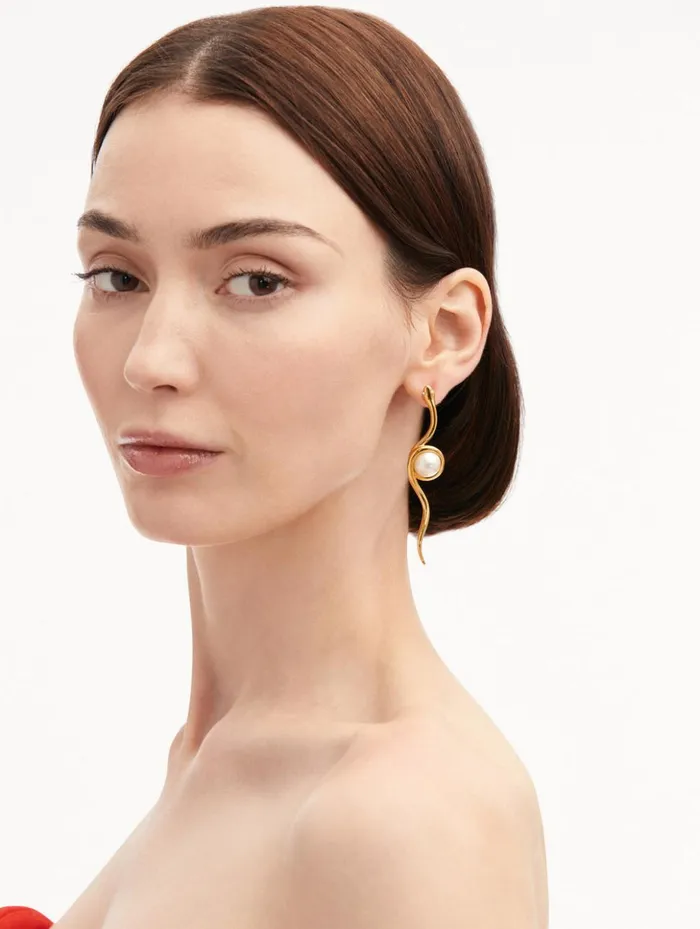 Women Earrings Oscar De La Renta Spiral Snake Earrings Gold Women Earrings Oscar De La Renta Spiral Snake Earrings Gold