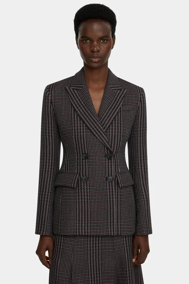 Women Emilia Wickstead Dida Jacket in Prince of Wales Check Merino Wool Jackets And Coats Women Emilia Wickstead Dida Jacket in Prince of Wales Check Merino Wool Jackets And Coats