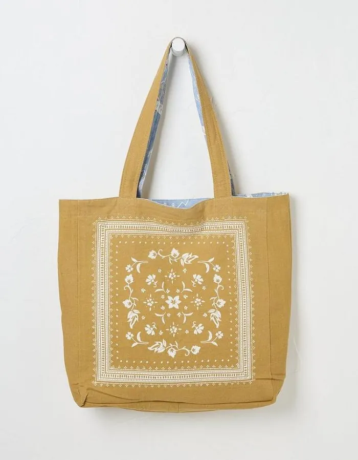 Women FatFace Bags and Wallets Reversible Tote Bag Light Blue
