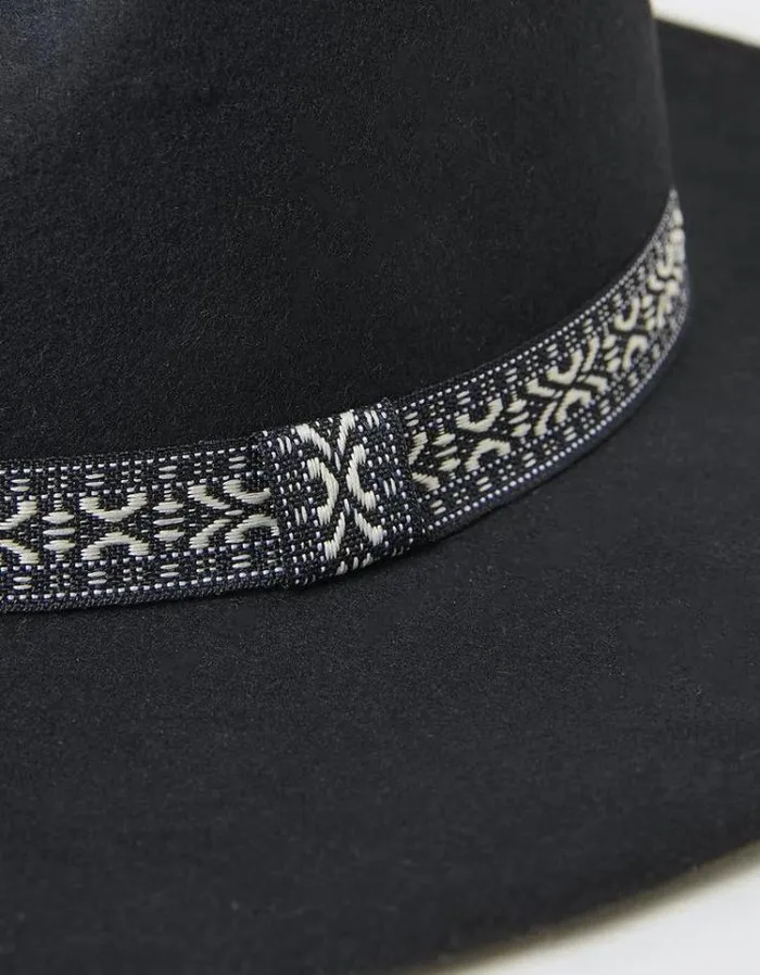 Women FatFace Hats Fedora Hat Black