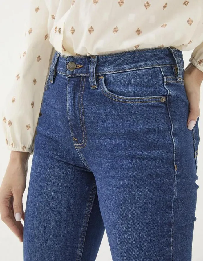 Women FatFace Jeans and Dungarees Brooke Bootcut Jeans Indigo Blue
