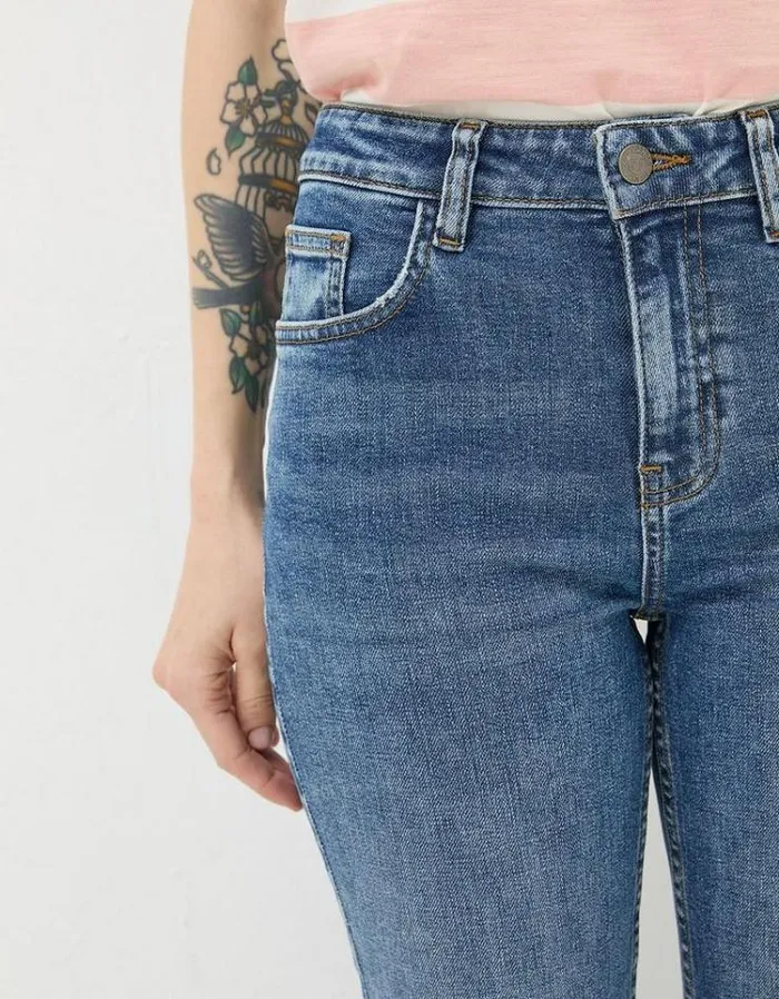 Women FatFace Jeans and Dungarees Capri Sway Cropped Jeans Vintage Blue