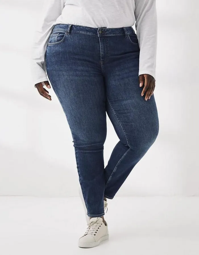 Women FatFace Jeans and Dungarees Harlow High Waist Stretch Skinny Jeans Bluevintage