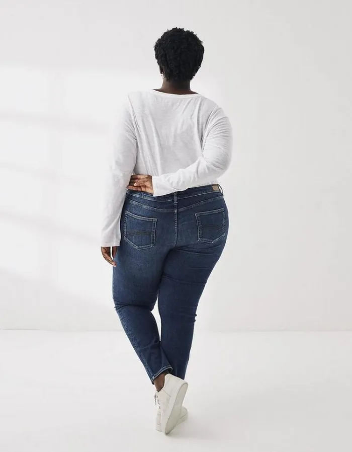 Women FatFace Jeans and Dungarees Harlow High Waist Stretch Skinny Jeans Bluevintage
