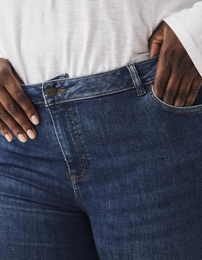 Women FatFace Jeans and Dungarees Harlow High Waist Stretch Skinny Jeans Bluevintage