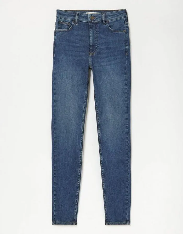 Women FatFace Jeans and Dungarees Harlow High Waist Stretch Skinny Jeans Bluevintage