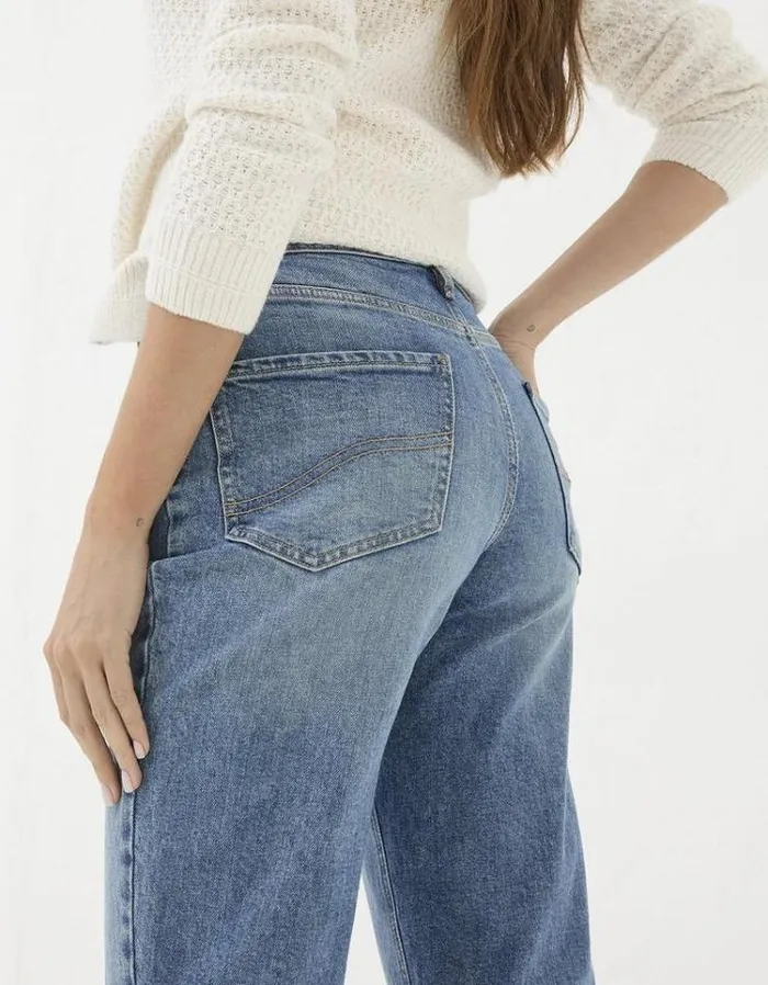 Women FatFace Jeans and Dungarees Ludlow Boyfriend Jeans Denim Blue