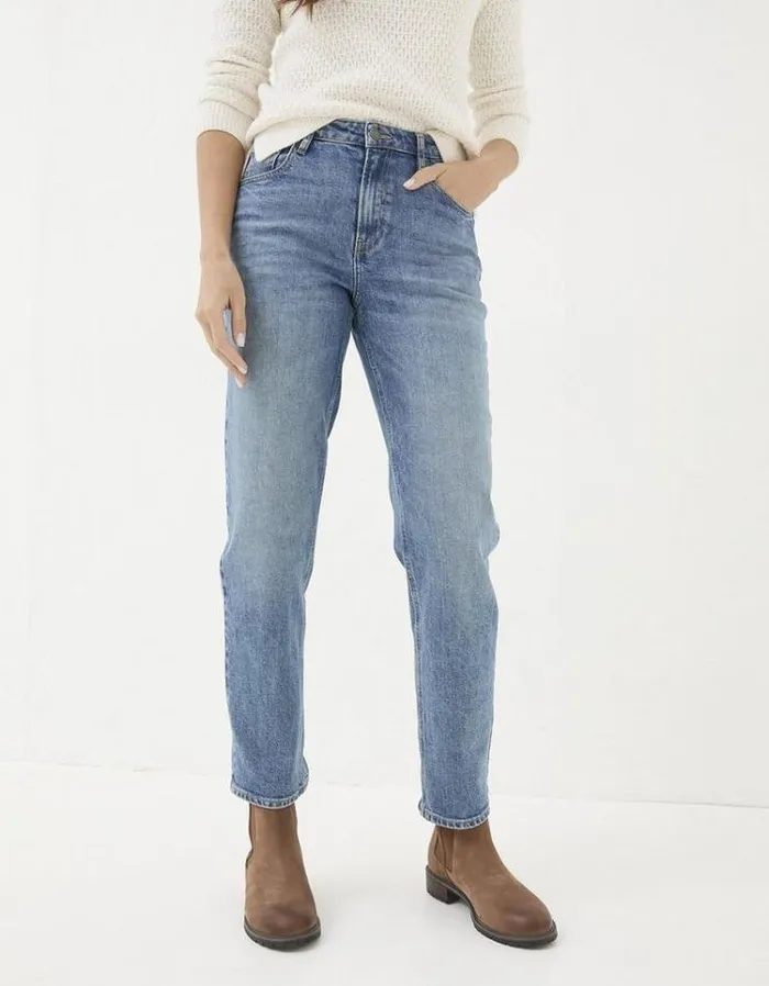Women FatFace Jeans and Dungarees Ludlow Boyfriend Jeans Denim Blue