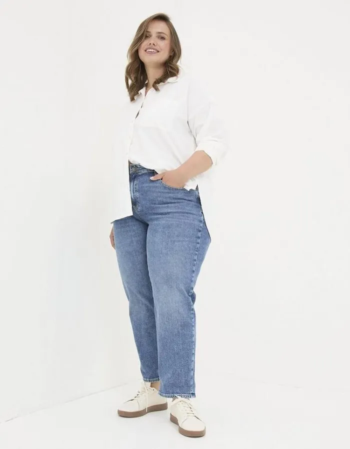 Women FatFace Jeans and Dungarees Ludlow Boyfriend Jeans Denim Blue