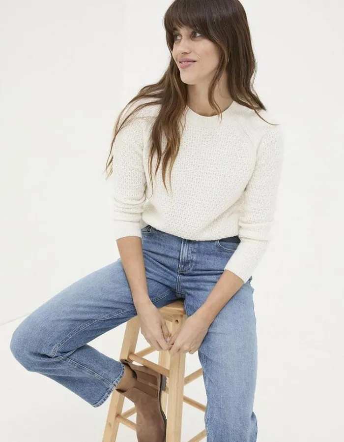 Women FatFace Jeans and Dungarees Ludlow Boyfriend Jeans Denim Blue