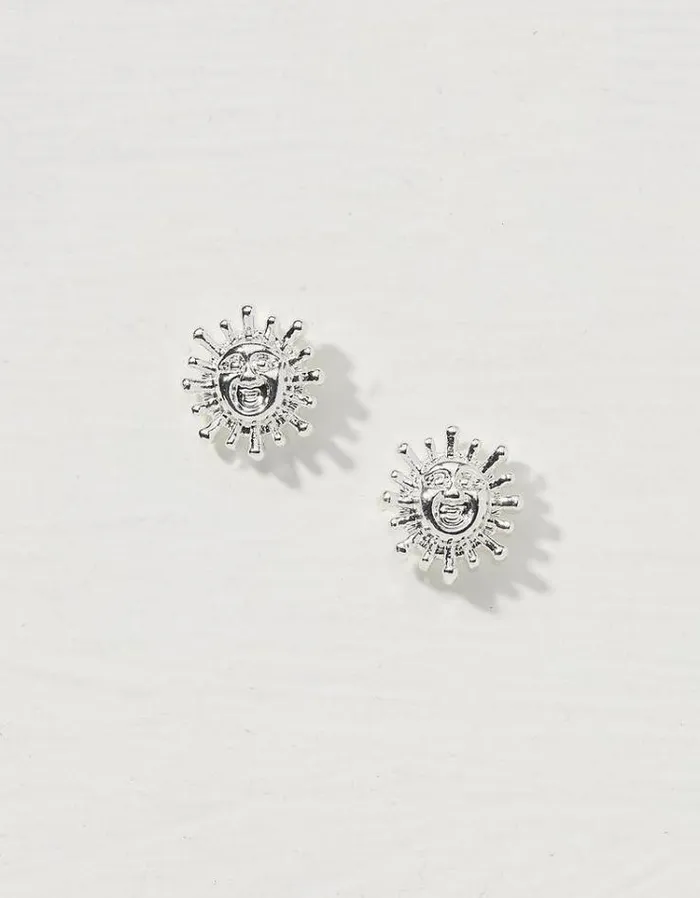Women FatFace Jewelry Abstract Studs Silver