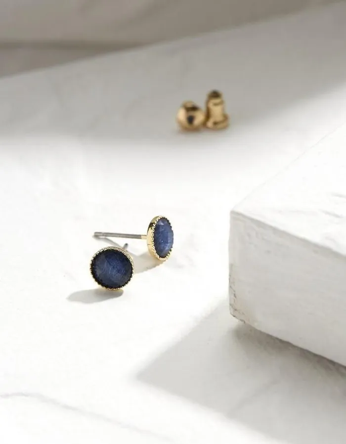 Women FatFace Jewelry Gem Studs Blue
