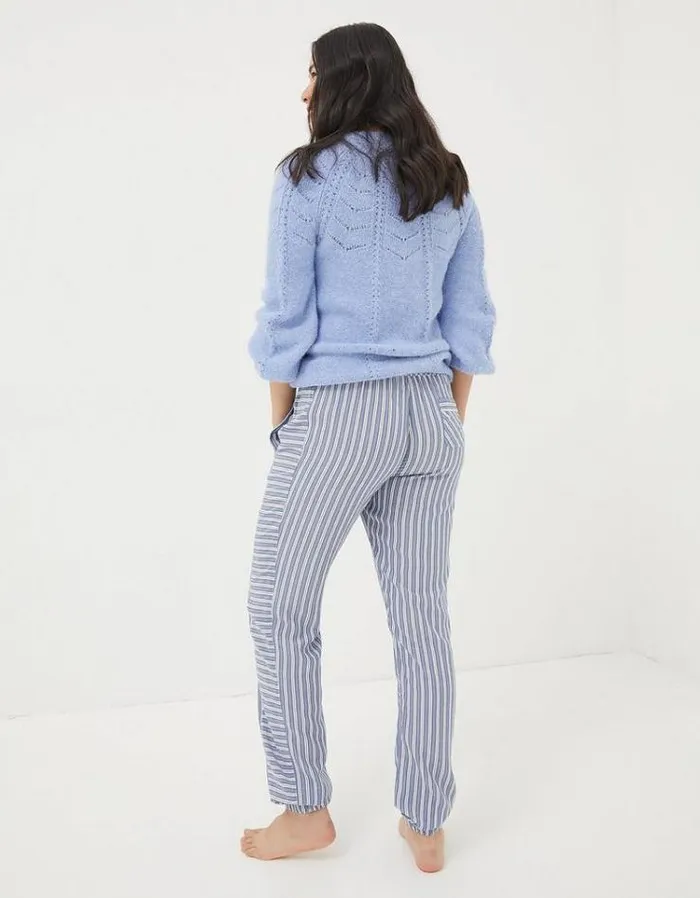 Women FatFace Nightwear and Pajamas Cora Stripe Lounge Pants Washed Blue
