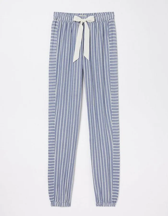 Women FatFace Nightwear and Pajamas Cora Stripe Lounge Pants Washed Blue