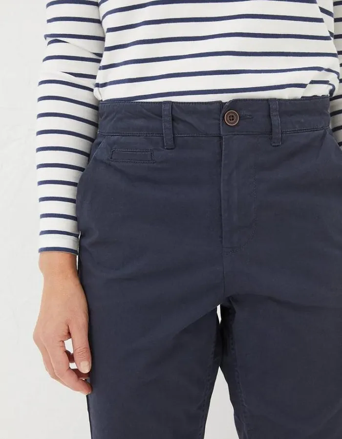 Women FatFace Pants and Leggings Farnham Crop Chinos Navy