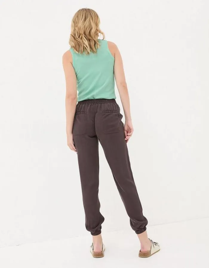 Women FatFace Pants and Leggings Lyme Cargo Cuffed Joggers Brown