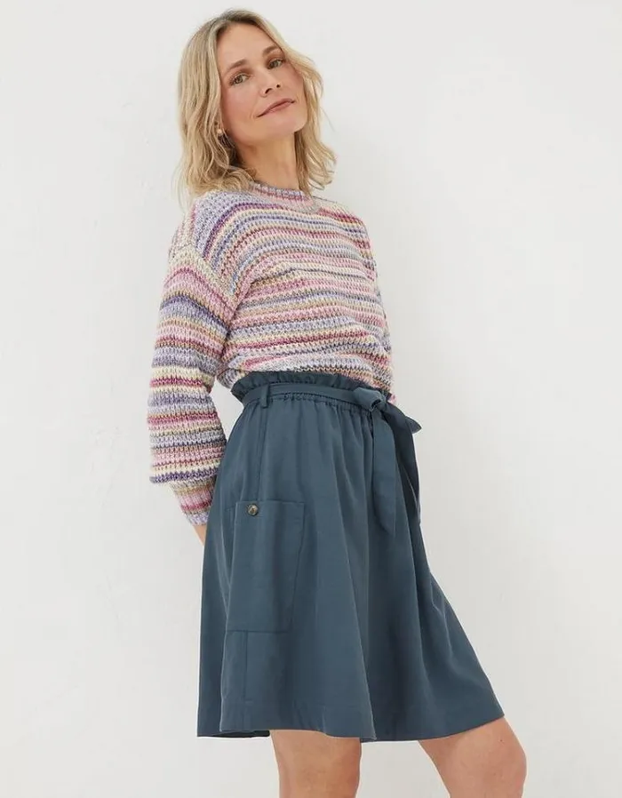 Women FatFace Skirts Nicole Utility Skirt Charcoal Grey