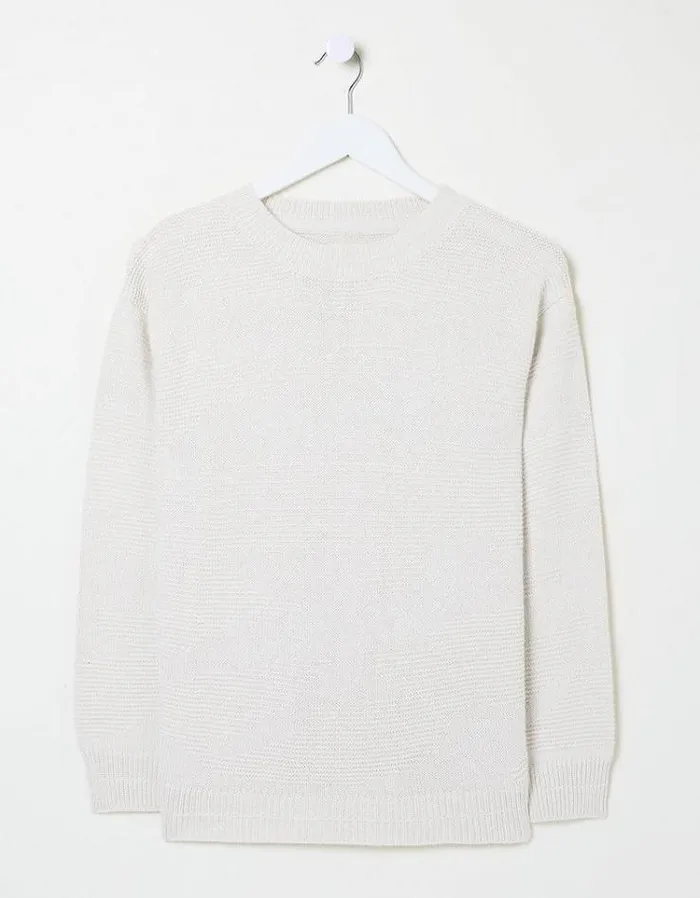 Women FatFace Sweaters and Cardigans Textured Ellie Sweater Ivory