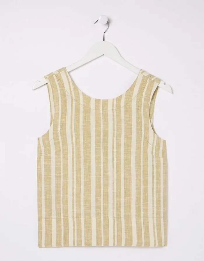 Women FatFace Tops and TShirts Aditi Linen Blend Top Natural