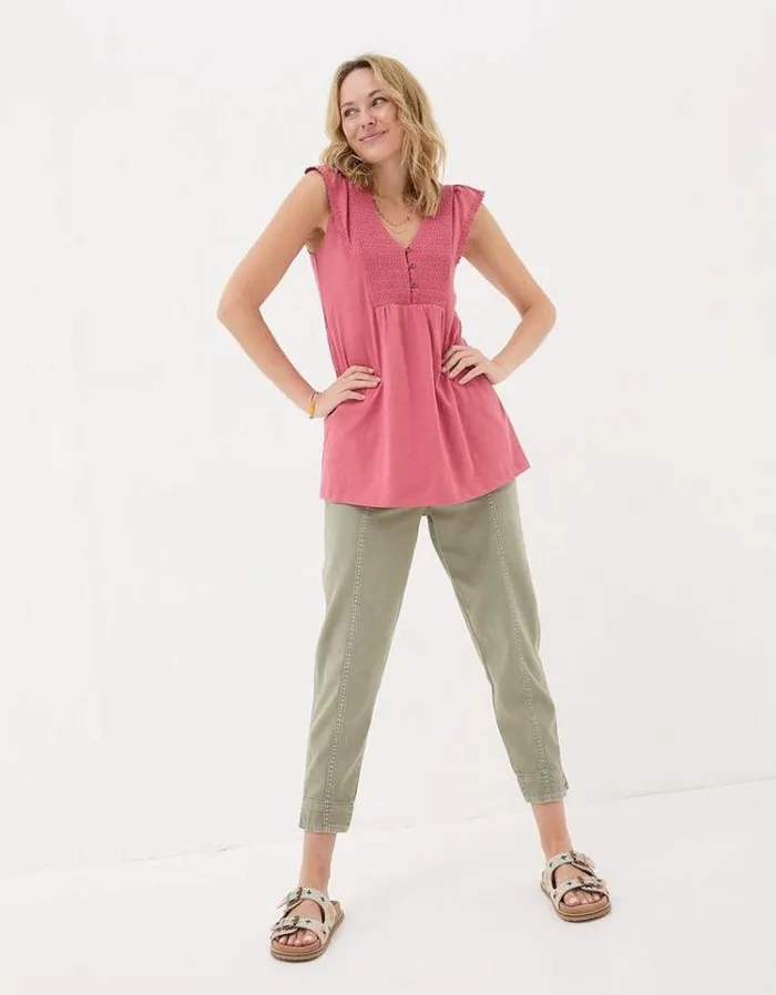 Women FatFace Tops and TShirts Janine Tunic Rose Pink
