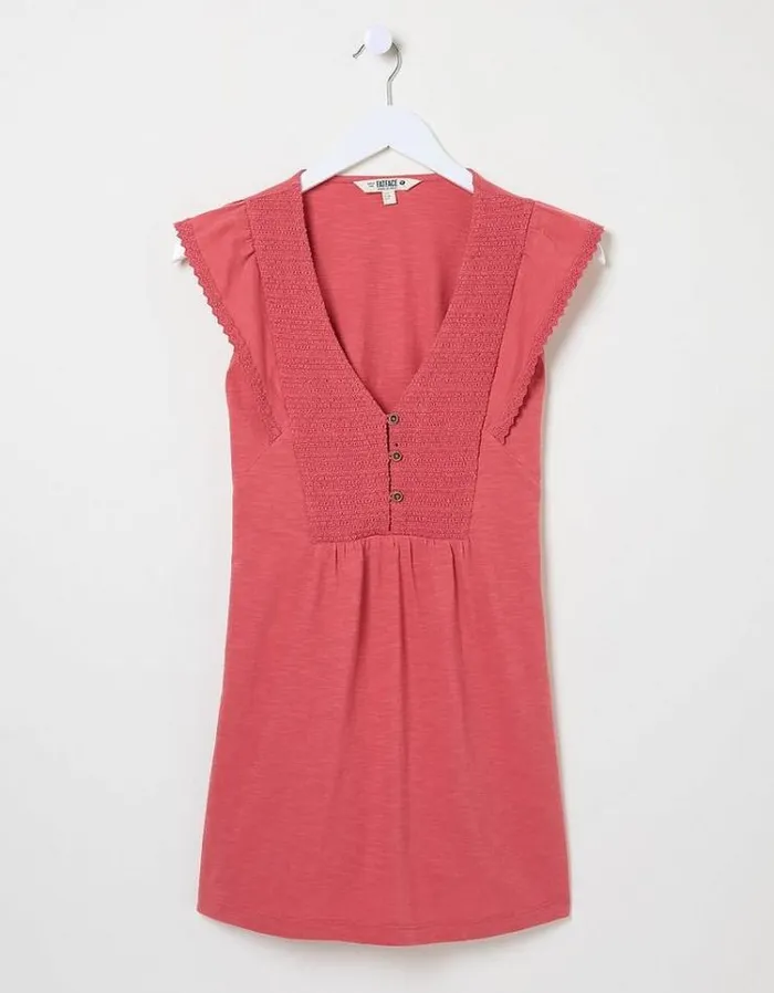 Women FatFace Tops and TShirts Janine Tunic Rose Pink
