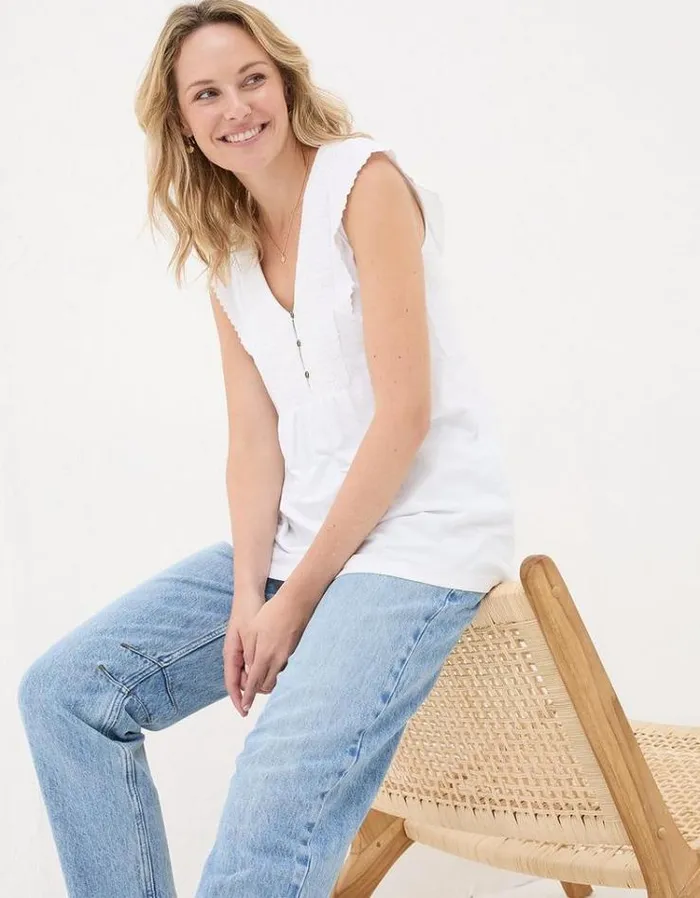 Women FatFace Tops and TShirts Janine Tunic White