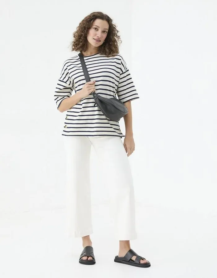 Women FatFace Tops and TShirts Kiki Stripe Top Ivory