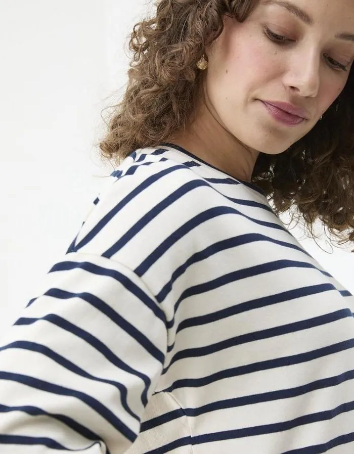Women FatFace Tops and TShirts Kiki Stripe Top Ivory