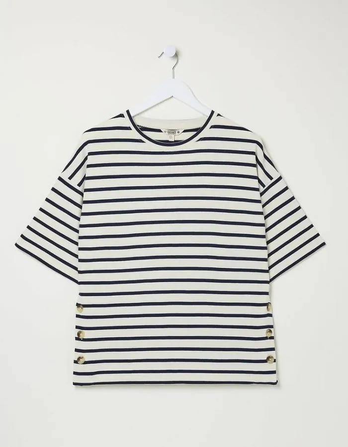 Women FatFace Tops and TShirts Kiki Stripe Top Ivory