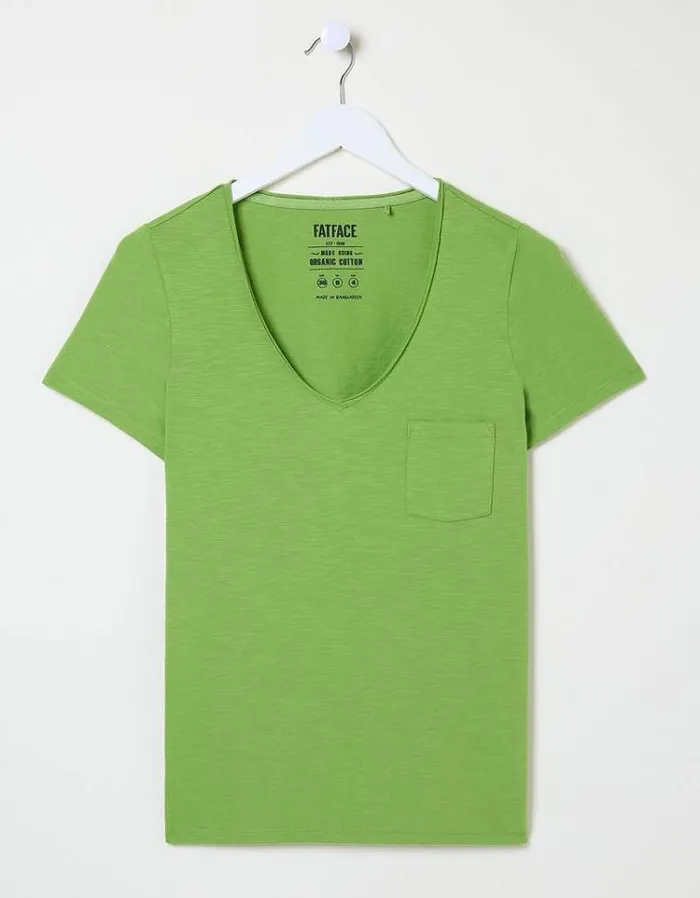 Women FatFace Tops and TShirts Maggie T Shirt Light Olive