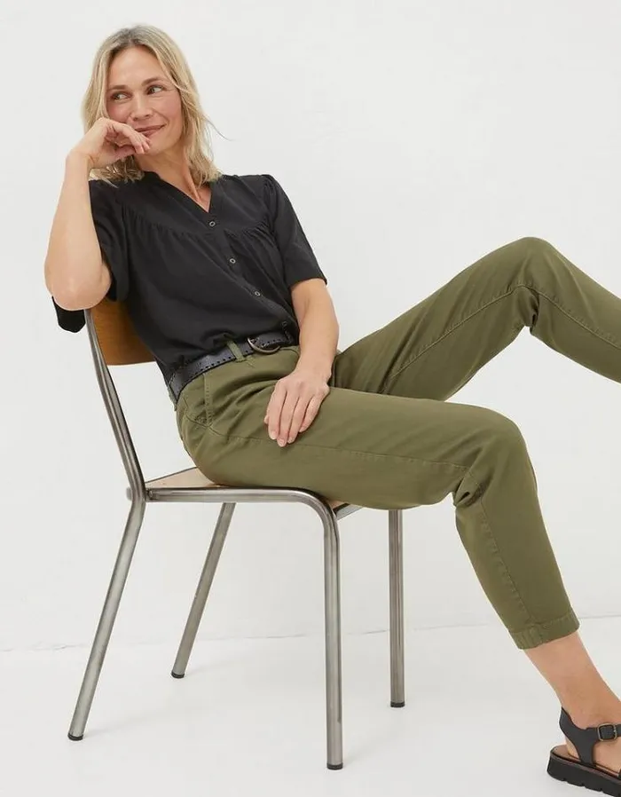Women FatFace Tops and TShirts Polly Top Black