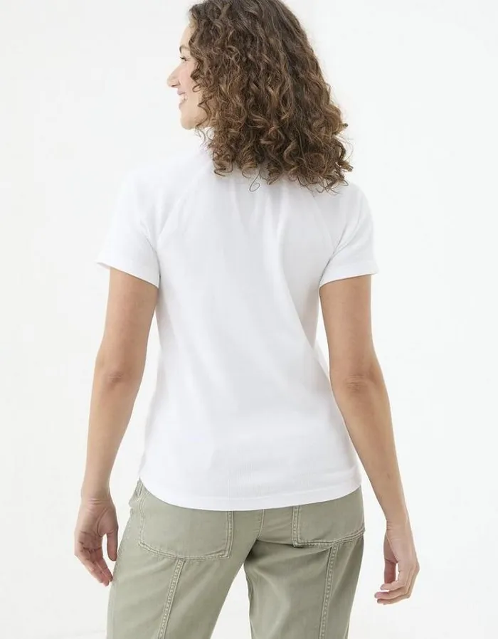 Women FatFace Tops and TShirts Rosa Rib TShirt White