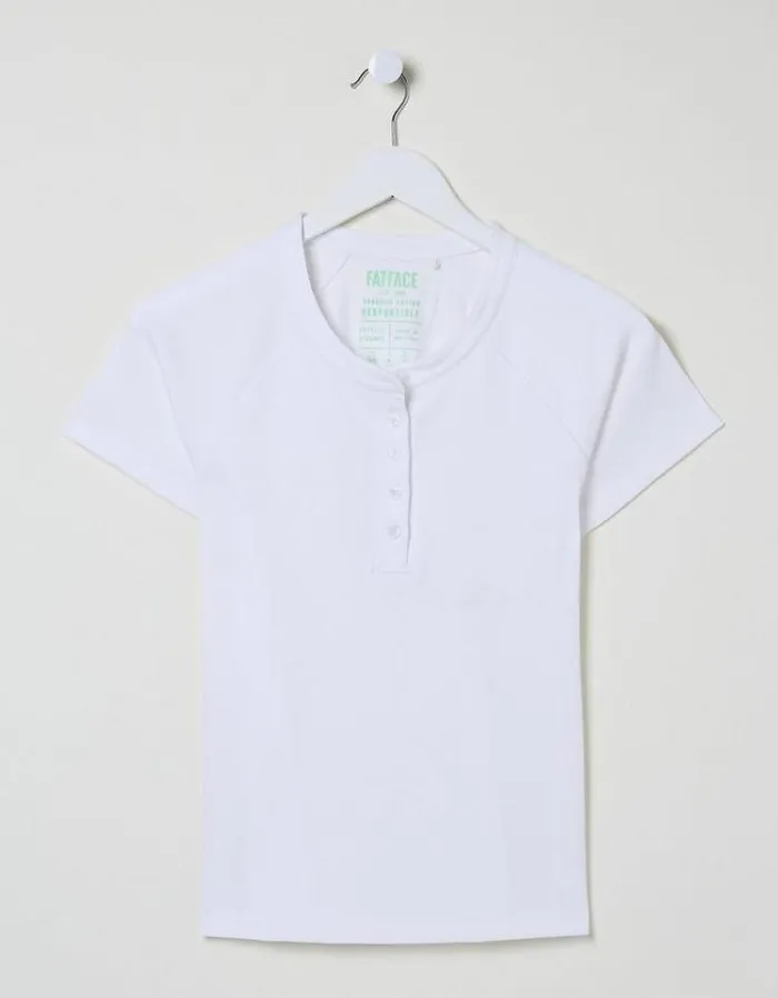 Women FatFace Tops and TShirts Rosa Rib TShirt White