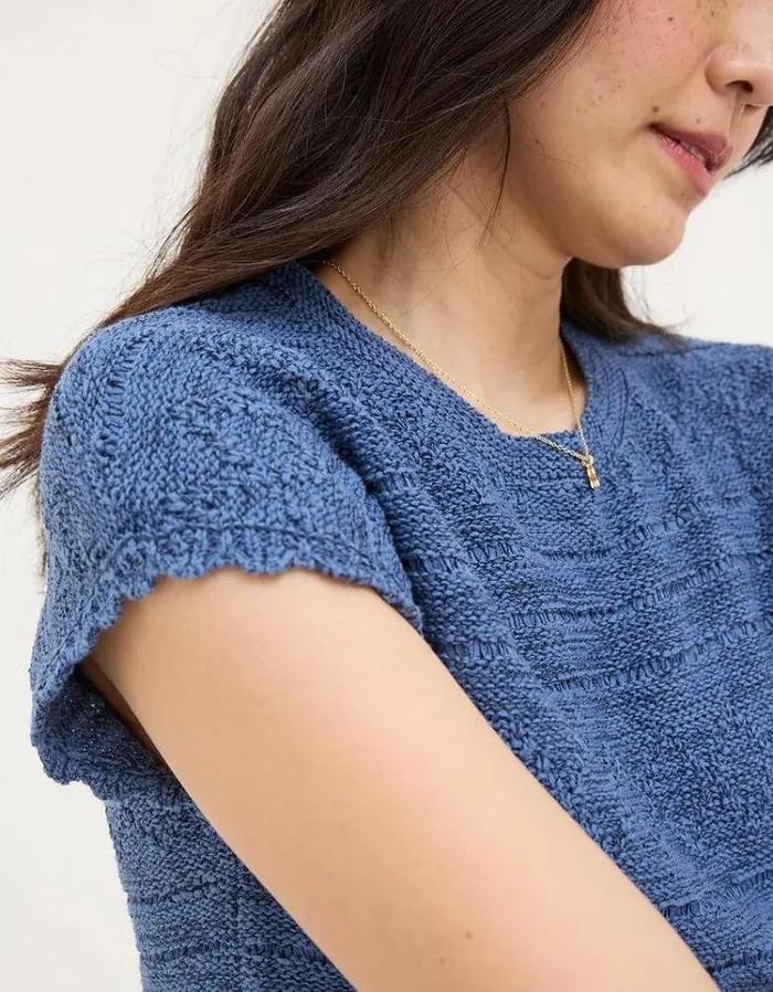 Women FatFace Tops and TShirts Tasmin Ikat Tank Teal Blue