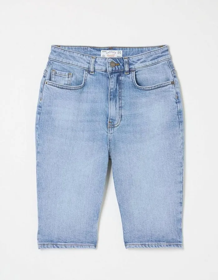 Women FatFace Vacation Shop Bisley Denim Bermuda Short Light Denim Blue